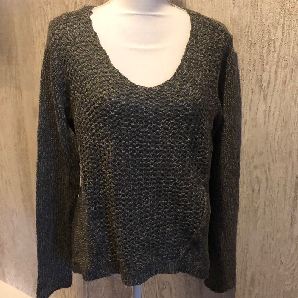 RD Style Grey U (Scoop) Neck Sweater